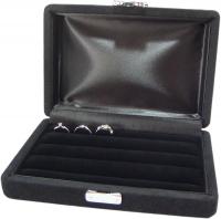 最大28本の指輪が収納できる商談用に最適なリングコレクションケース(ブラック)
