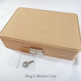 ブランド店御用達の最大36本の指輪が収納できるリングコレクションケース(ベージュ)